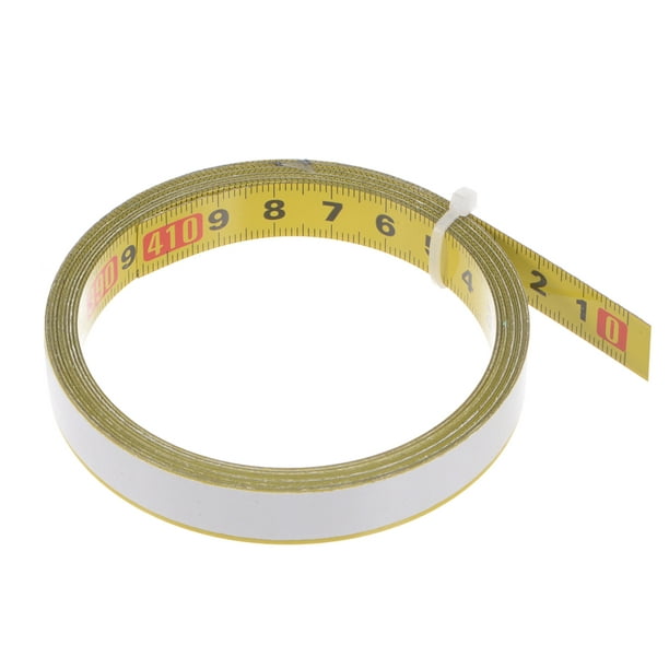 Cinta métrica adhesiva de 400 cm de derecha a izquierda con regla adhesiva  de acero, amarilla Unique Bargains cintas métricas