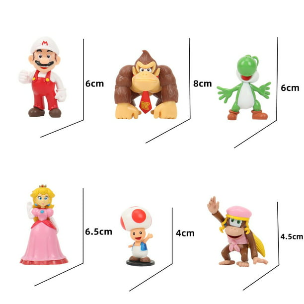 Figuras de acción de Super Mario Bros, juguetes de PVC de 14CM, conjunto de  modelos de Luigi, Yoshi, Donkey Kong, seta, regalos de cumpleaños para  niños - AliExpress