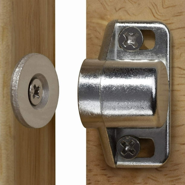 Comprar Pestillo magnético fuerte para puerta, sin perforaciones, agujeros  para tornillos, tope para armario, 2 uds.
