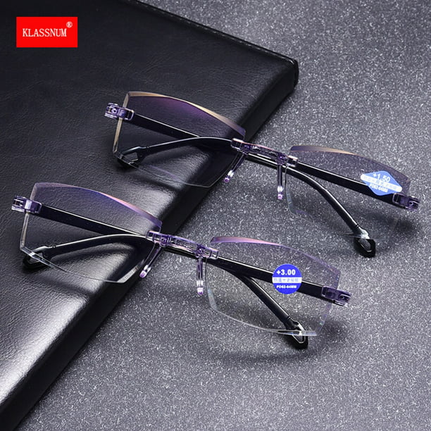 Gafas inteligentes con ajuste automático, gafas de aumento para hombres,  gafas de lectura para mujeres, gafas de luz Anti-azul + 1,0-+ 4,0 Dengxun  unisex