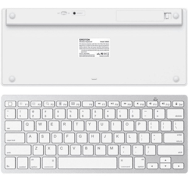 Pequeño teclado inalámbrico y mouse combinados – Teclado silencioso  estético de 2.4 GHz y mouse inalámbrico – 78 teclas portátil mini teclado