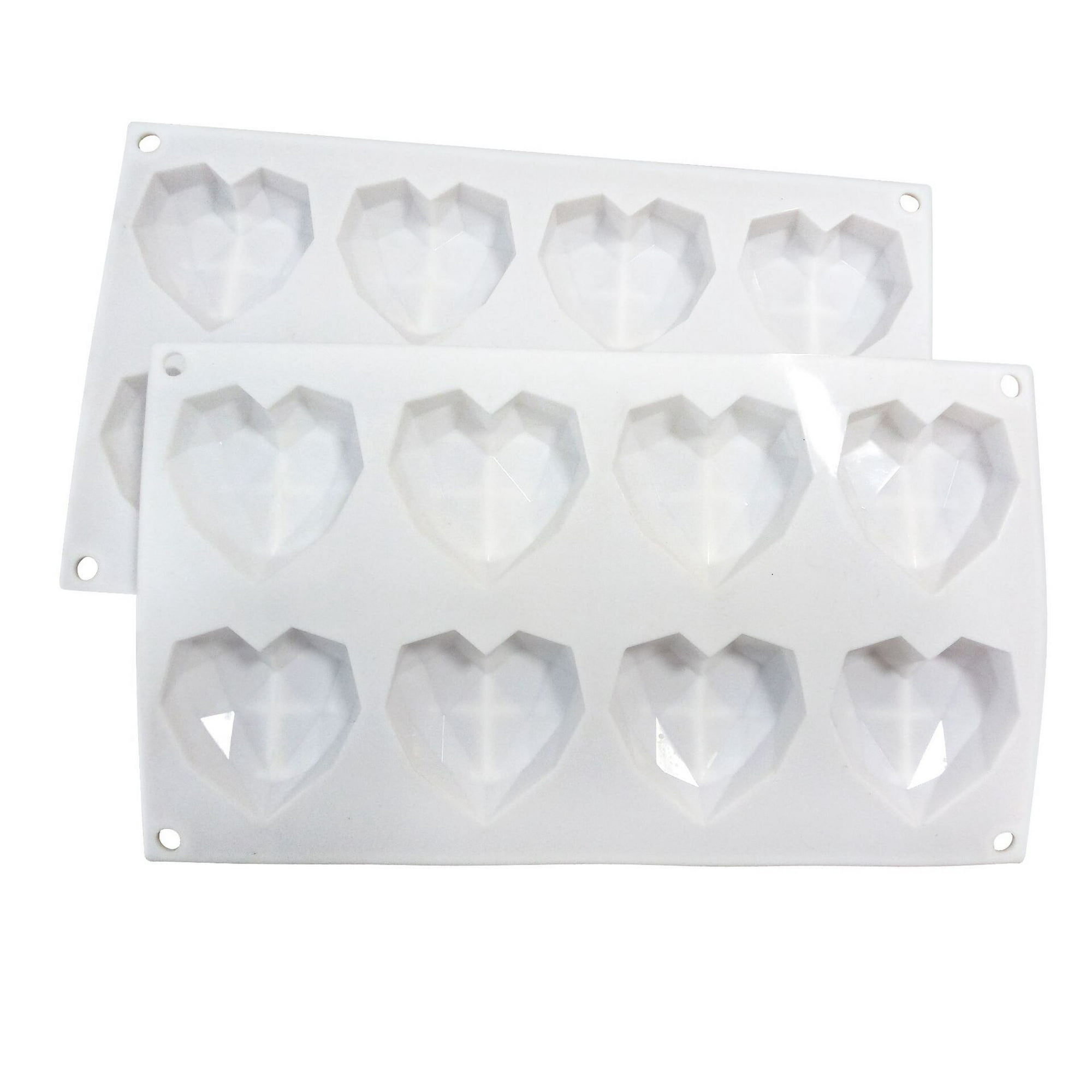 Molde de silicona en forma de corazón para repostería, molde de corazón de  diamante 3D para repostería, Mousse, Chocolate