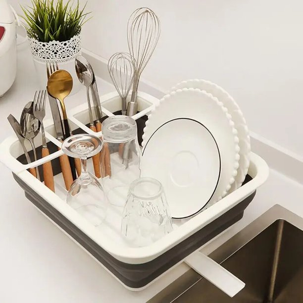 Estante Para Platos Plegable Para Cocina, Organizador De Platos Y