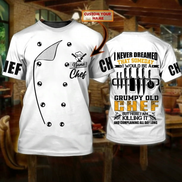 Camiseta de Hombre «I Travel for the Food» – Chef Sophia
