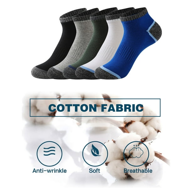 5 pares de calcetines de algodón para hombre transpirables que