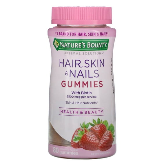 gomitas nutrientes para cabello piel y uñas natures bounty 80 pcs gomitas