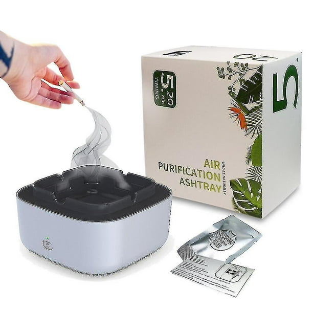 Cenicero multiusos con función de purificador de aire para filtrar el humo  de segunda mano de los cigarrillos y eliminar el olor (hy) YONGSHENG  1327533584067