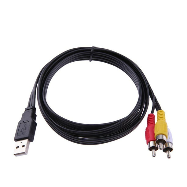  Blacell Cable USB macho A a 3 RCA AV A/V adaptador de TV para  Vizio TV y video : Electrónica
