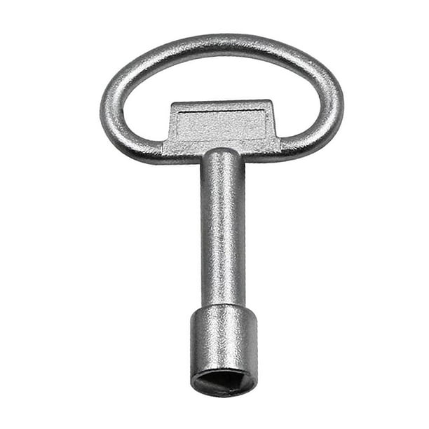 PATIKIL Llave de llave triangular, paquete de 3 llaves de bloqueo de puerta  de elevación de ascensor de aleación de zinc, llave de gabinete triangular