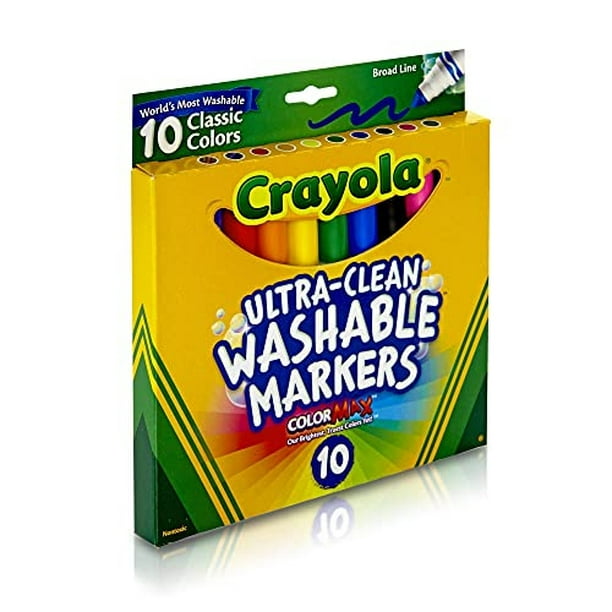 Venta Internacional- Crayola Ultraclean Broadline Classic - Rotuladores  Lavables (10 Unidades, 2 Unidades)