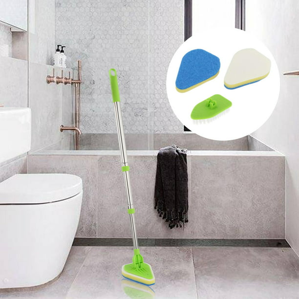  Cepillo de limpieza de ducha, limpiador de ducha para limpieza  con mango largo, cepillo de cerdas rígidas, cepillo para limpiar bañera,  ducha, baño, cocina, inodoro, pared, bañera de vidrio, azulejos, 