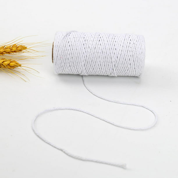 Cordón de macramé de 2 mm metros, de cuerda de embalaje para costura de  cocina de fiesta Blanco Zulema hilo de cocina