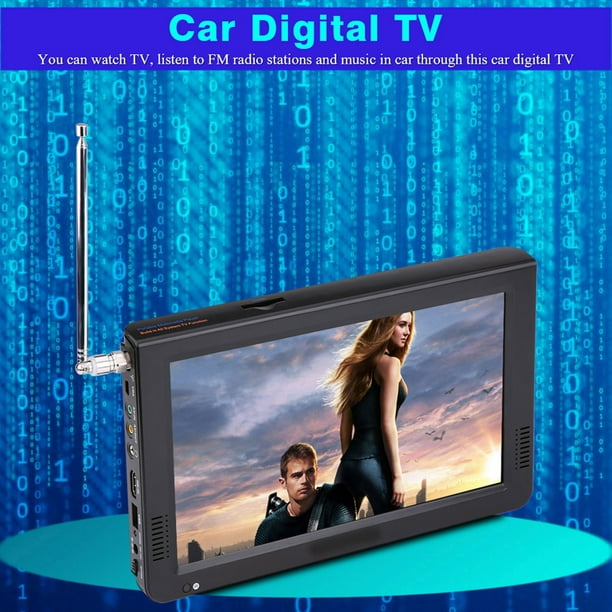TV digital para automóvil, 1080P 7 pulgadas, pantalla LCD portátil,  sintonizador de TV digital ATSC, TV digital HD con radio FM, alta  sensibilidad