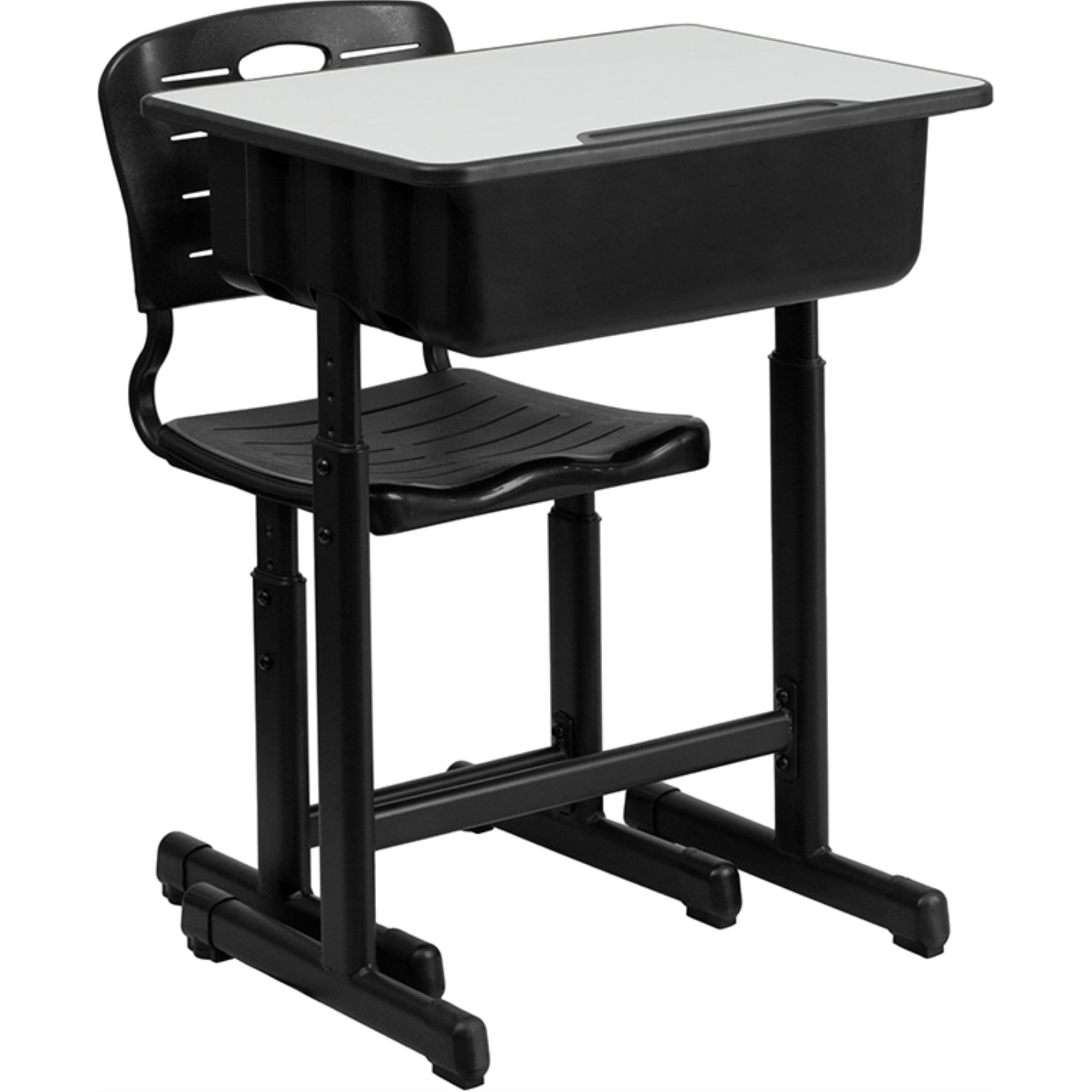 Stand Up Desk Store - Mesa de clase con manivela de altura ajustable con  tapa abatible para conferencias (marco negro/parte superior de nogal  natural