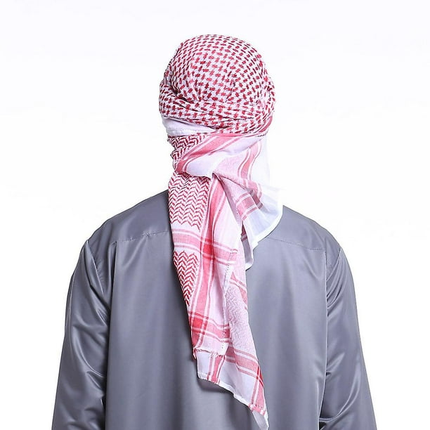 Funtery 4 pañuelos de cabeza árabe para hombres con cuerda Lgal Aqel para  Oriente Medio desierto Shemagh Wrap disfraz árabe