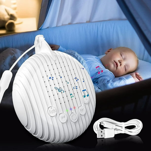 Máquina de ruido blanco, máquina de sonido portátil compatible con bebés  adultos durmiendo con 10 sonidos calmantes y temporizador, dispositivo de  ayuda para dormir recargable Afortunado Sencillez