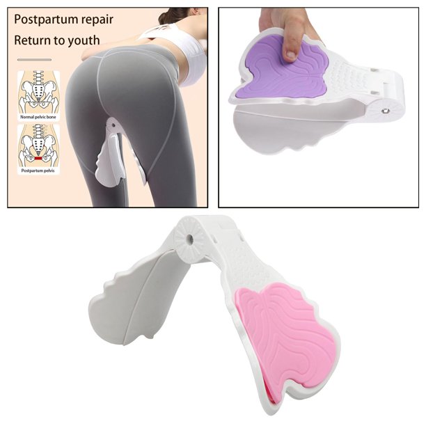 Ejercitador de músculos del piso de la pelvis Clip Entrenador de músculos  de la cadera y muslo interno Corrección del ejercicio glúteos Entrena Rosa