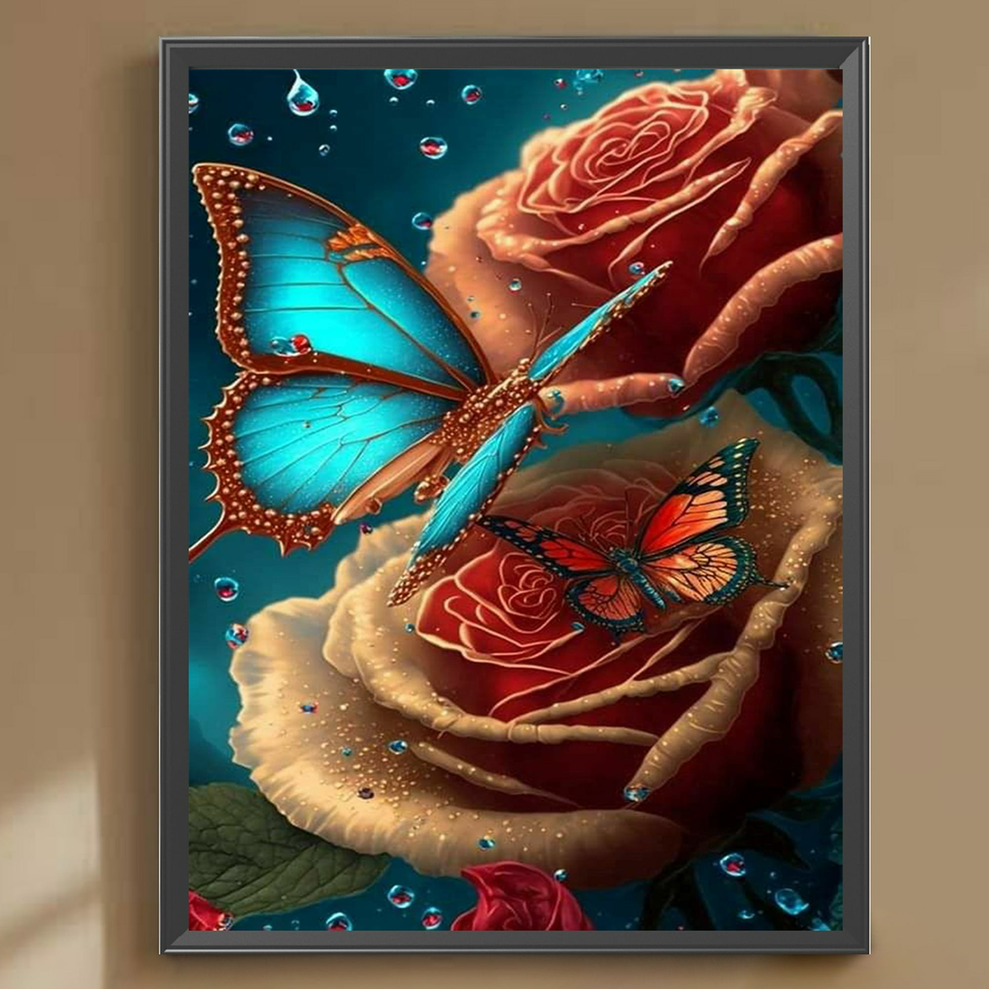 Cuadros Decorativos 5D bricolaje ronda completa taladro diamante pintura  cristal flor Kit Home Decor (GS3325) Wdftyju embutido en tela