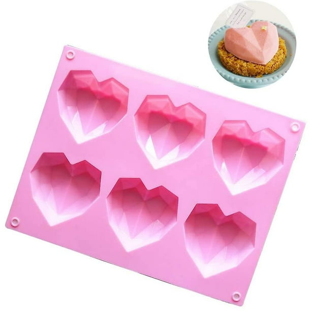 Molde de silicona con forma de corazón de Bamutu 2 piezas de 15 cavidades  en forma de corazón de silicona molde de chocolate antiadherente Candy  Jelly