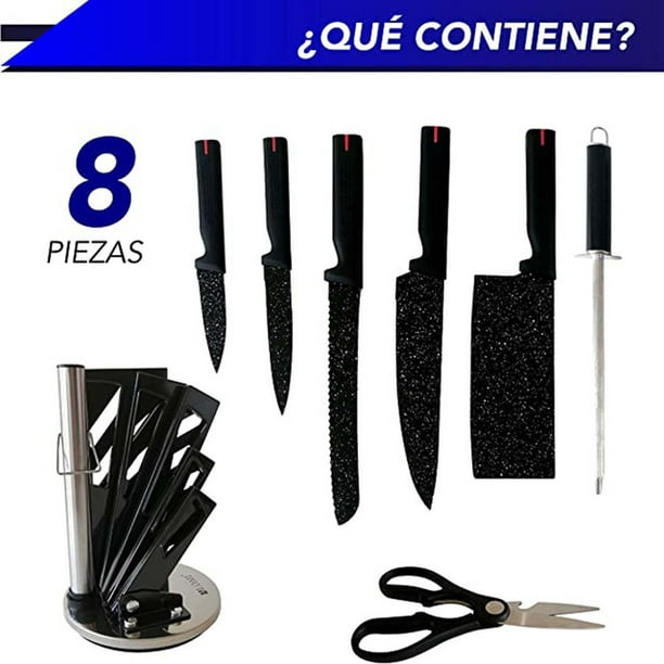 Cuchillos De Chef Con Base CHIC FLIC De Ceramica 8 Pzs