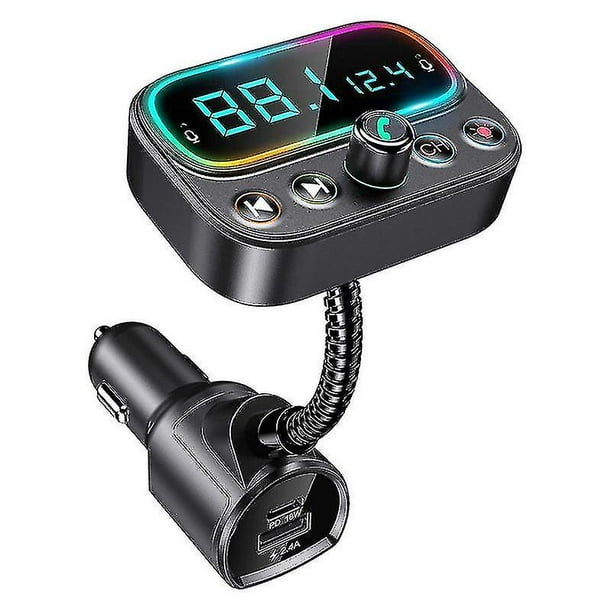 Transmisor FM Bluetooth 5.0, adaptador USB Bluetooth para coche, con  micrófono dual YONGSHENG