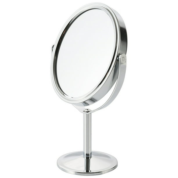 Espejo de maquillaje grande de doble cara 1X/10X de 8 pulgadas, espejo de  aumento giratorio de 360 grados, espejo de tocador con soporte y base  extraíble. Levamdar CDWJ518