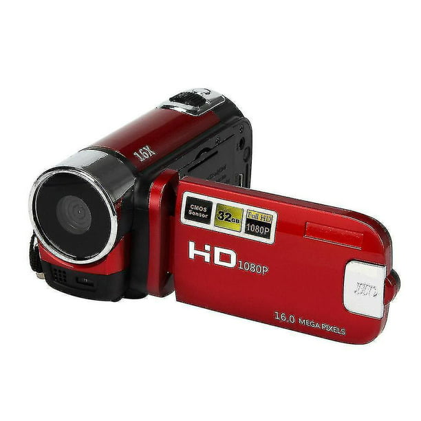 Cámara de video Full HD 1080p Videocámara digital profesional (roja)--  Sincero Electrónica