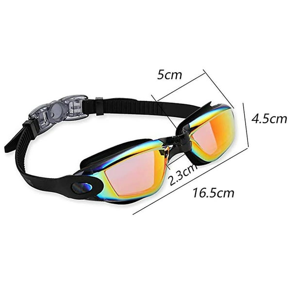 2 juegos de gafas de natación, gafas de natación galvanizadas antivaho,  gafas de natación de silicona para adultos, gafas de natación para miopía
