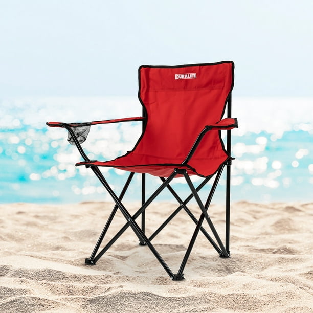 Sillas Camping Y Playa Plegable Portatil Para Exteriores Gaon Rojo