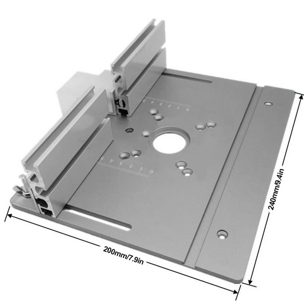 Placa De Inserción De Mesa De Enrutador Placa de inserción de mesa Fresadora  Recorte Grabado Aleación de aluminio (StyleC)
