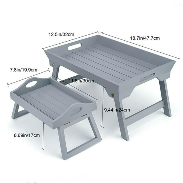 Mesa de clip para el brazo del sofá, mesa plegable de madera con soporte  para teléfono, adecuada para sofá reclinable (redonda)