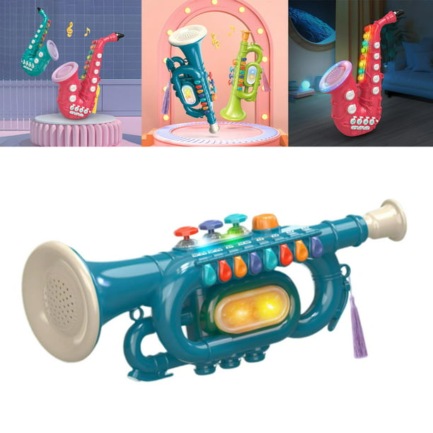 Juguete musical de 20 piezas para niños, mini trompeta de plástico,  juguetes educativos de instrumentos musicales, juguetes para clases de  música