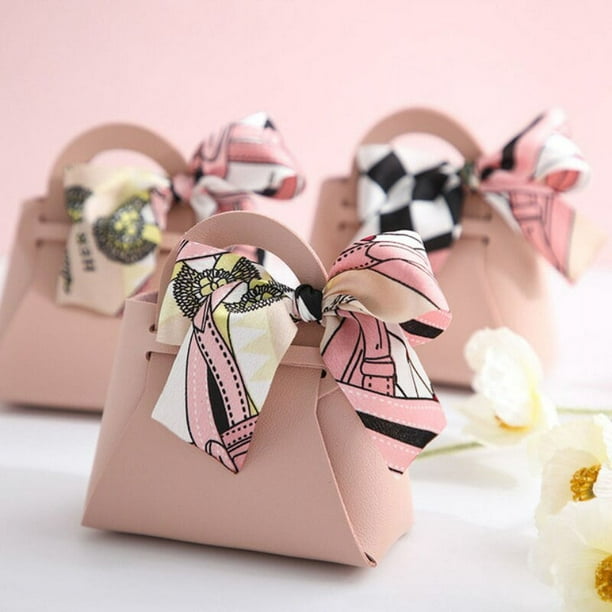 Bolsas de regalo con cinta, paquete de 10 bolsas pequeñas de papel