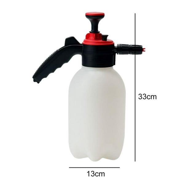Pulverizador de espuma de lavado de autos presurizado a mano con botella de  2L, pistola de espuma de nieve con bomba manual : : Coche y moto