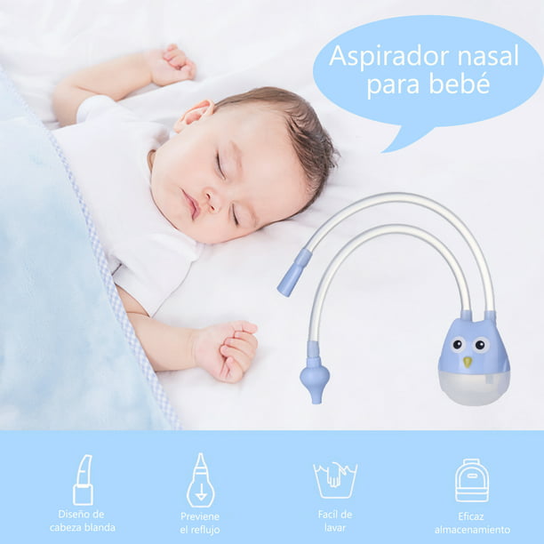 Aspirador Nasal Portátil para Bebés. Succionador Bebé para Lavado Nasal en  Recién Nacidos. Sacamocos Eléctrico Infanti. Extractor Nasal Seguro para