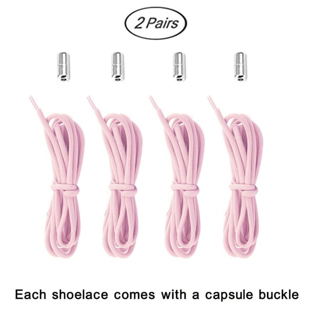 Cordones elásticos para zapatos para adultos, niños, ancianos, sistema con  cordones elásticos (2 pares)