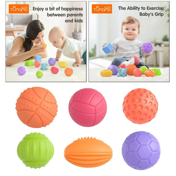 Bolas de masaje para bebés, juegos de regalo de bolas de bebé texturizadas,  juguetes de baño de agua Baoblaze bolas sensoriales para niños pequeños