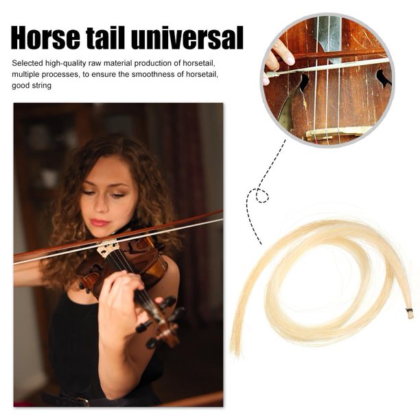 2 madejas de pelo de caballo semental universal para instrumentos de cuerda  de arco de violín Likrtyny Para Estrenar