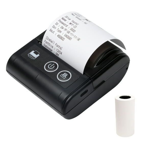  Mini impresora portátil, mini impresora fotográfica con papel  de registro de 6+1 rodillos, impresora de recibos de etiquetas fotográficas  de imagen, impresora térmica inalámbrica, soporte de impresora : Productos  de Oficina