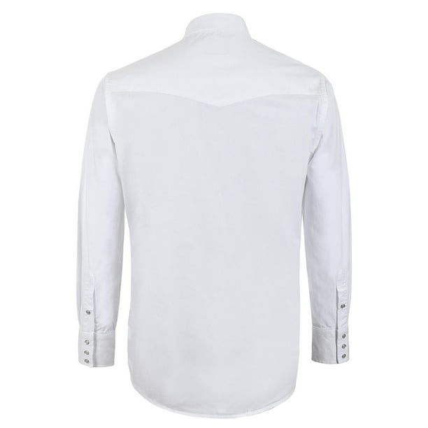 Camisa Regular Fit Manga Larga Wrangler Hombre 593 Color Blanco