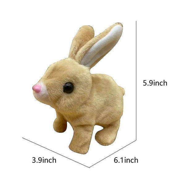 El conejo blanco eléctrico de peluche de mascota simulada puede saltar y  llamar a los niños para jugar en casa, juguetes eléctricos para mascotas  YONGSHENG 8390605139376