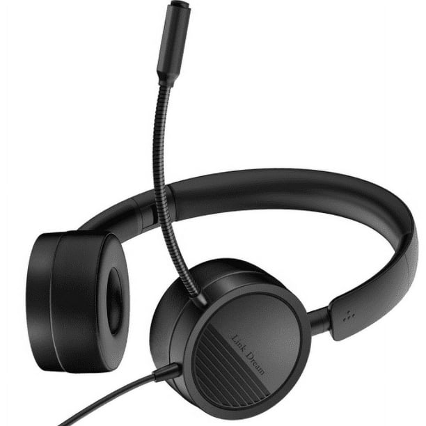 New Bee-auriculares USB con micrófono silencioso para PC, cascos de  negocios de 3,5mm con
