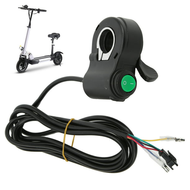 Acelerador de bicicleta eléctrica, scooter pulgar acelerador con 4 cables  de 12 V a 99 V para bicicleta eléctrica scooter moto moto