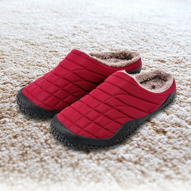 Zapatillas de casa de algodón para hombre y mujer, zapatos cómodos de  interior, invierno, zapatillas casa