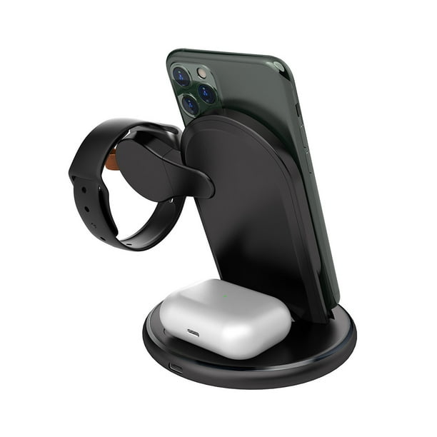 Belkin Cargador Inalámbrico 3 en 1 Estación de Carga de 7.5 W para iPhone  Apple Watch y AirPods Negr