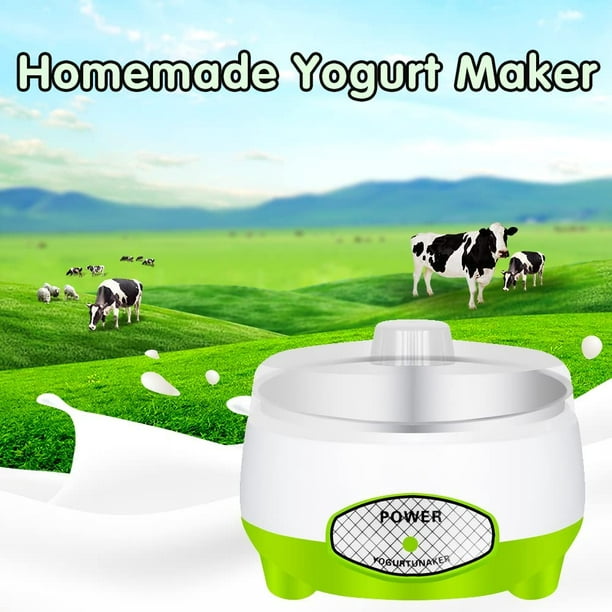Máquina para hacer yogurt griego, yogurtera automática de 1 litro de  capacidad con recipiente interior de acero inoxidable para el hogar  orgánico JAMW Sencillez