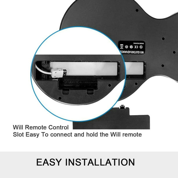 Controlador inalámbrico en forma de guitarra con correa para Wii Guitar Hero
