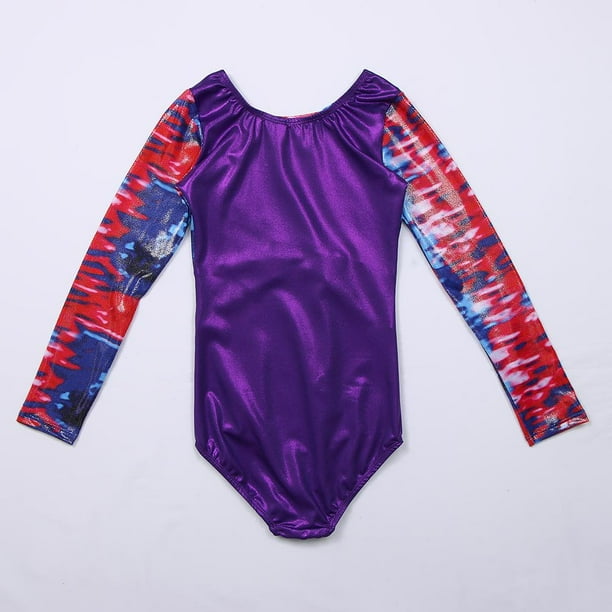 Maillot Ballet niña mangas lentejuelas