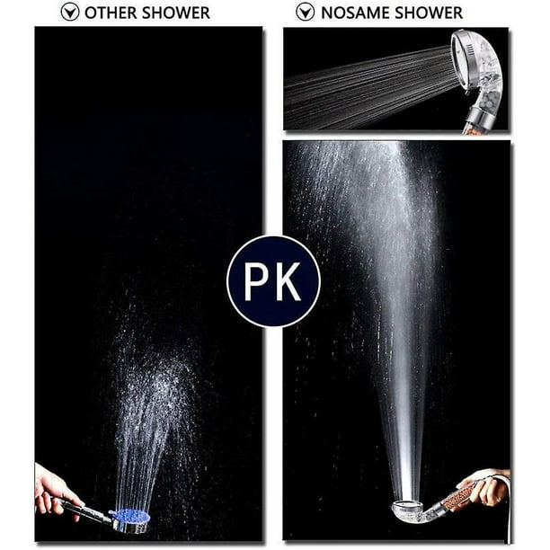 Cabezal de ducha, filtro filtración Ahorro de agua a alta presión 3 modo  Función Spray Cabezales de ducha de mano para piel seca y cabello