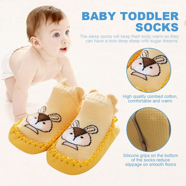 Calcetines amarillos para bebé niño
